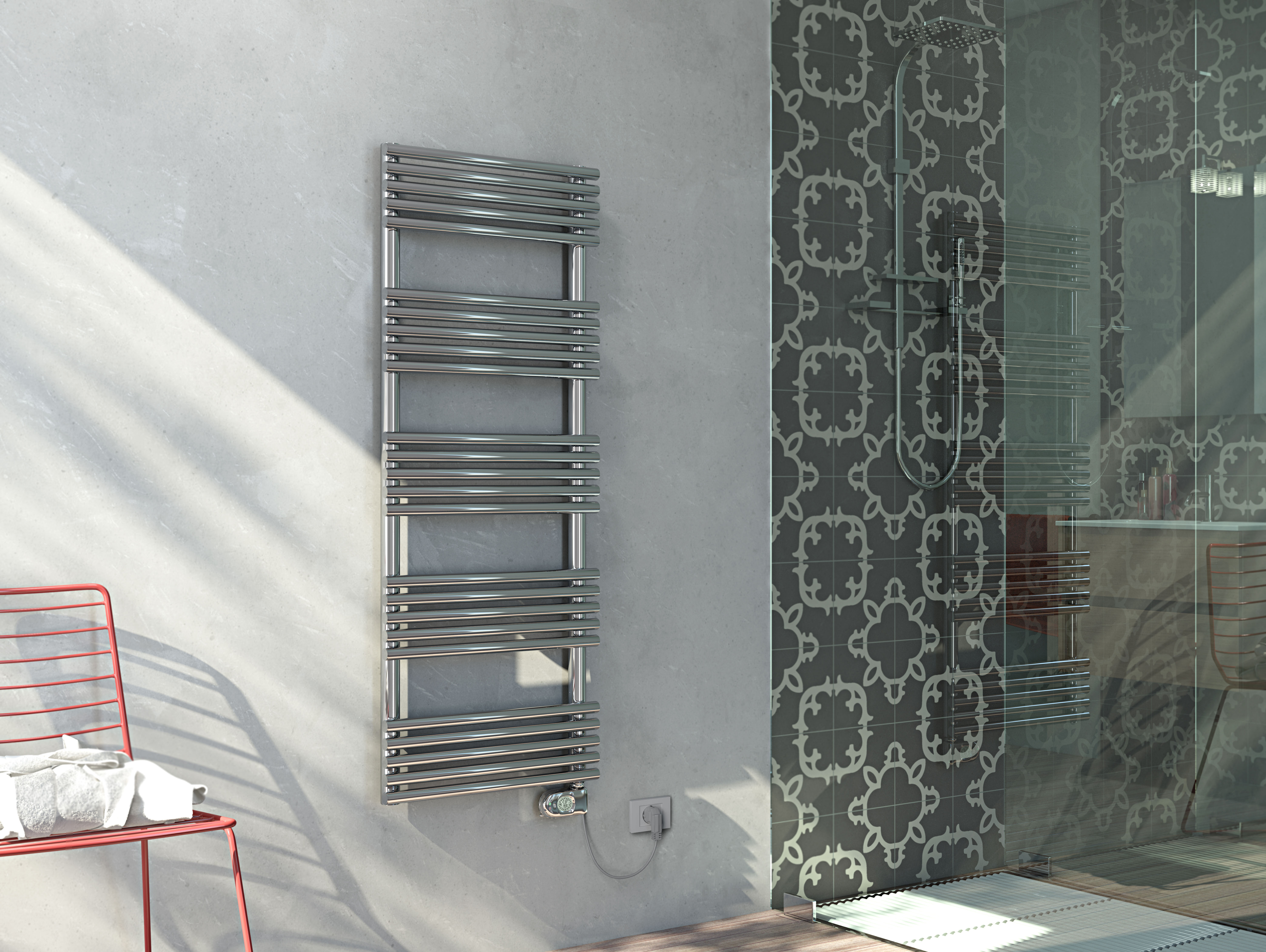 Sandy polished stainless steel